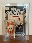 Vintage Kenner Star Wars Luke Skywalker Farmboy w/12 Back Cardback & Case HK COO