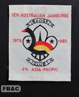 1979 1980 12th Australian Jamboree Badge Club Ribbon Badge WA Scouts Aust