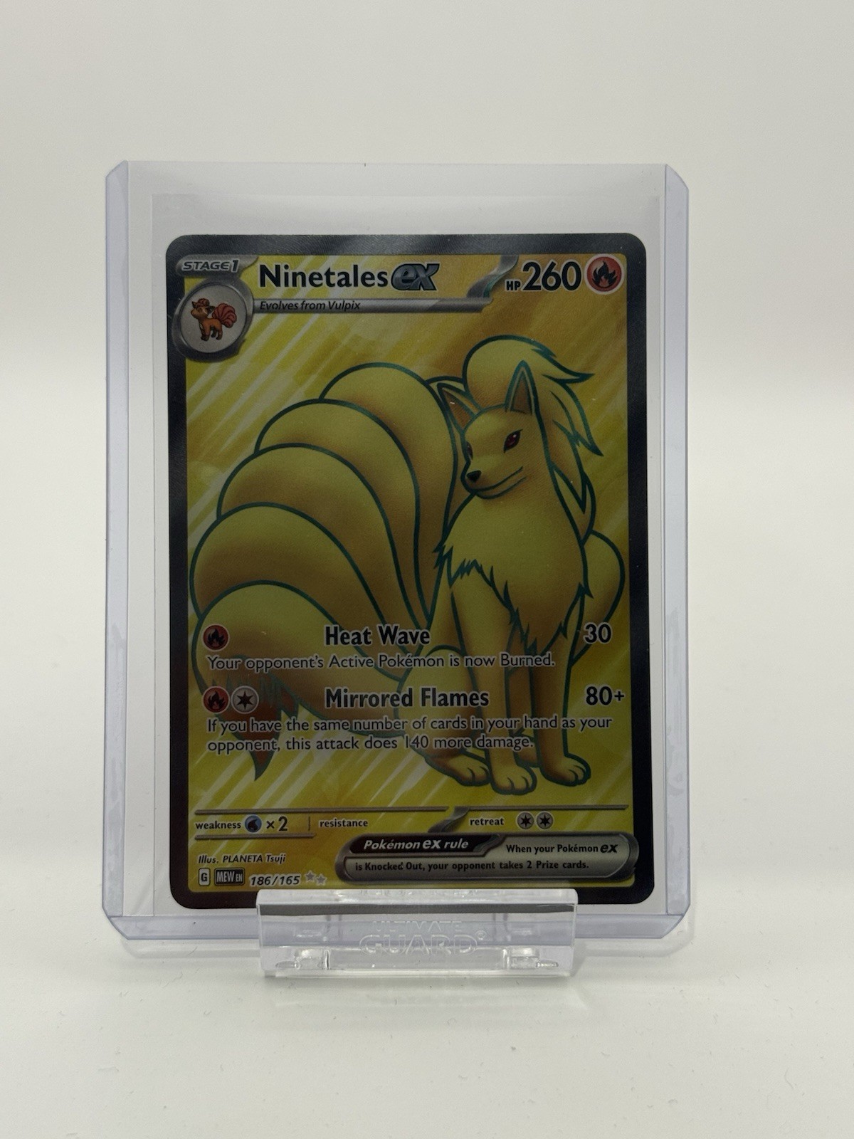 Pokémon TCG Ninetales EX 186/165 Ultra Rare Scarlet & Violet 151 NM Condition