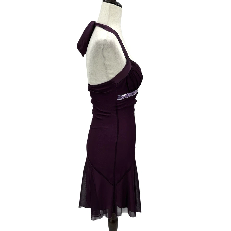 Vestido asimétrico vintage Y2K tabú halter caprichoso talla S púrpura hada oscura Foto 2 de 4