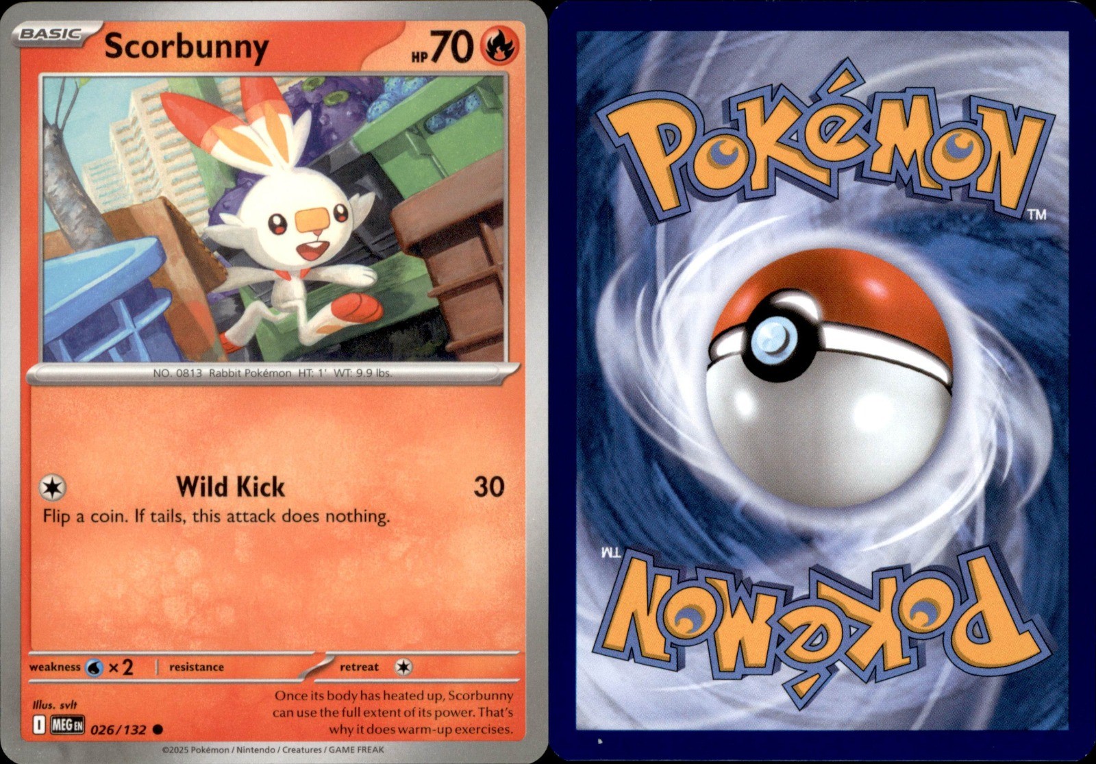 Scorbunny Normal 026/132 2025 Fire LP ME01: Mega Evolution Common