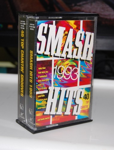 VARIOUS ARTISTS.  "SMASH HITS 1993"  X2 CASSETTE SET, UK 1993. NM COND. - Picture 1 of 3