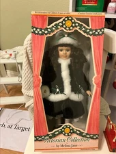 Vintage Porcelain Doll Victorian Collection by Melissa Jane w/ Stand 1994