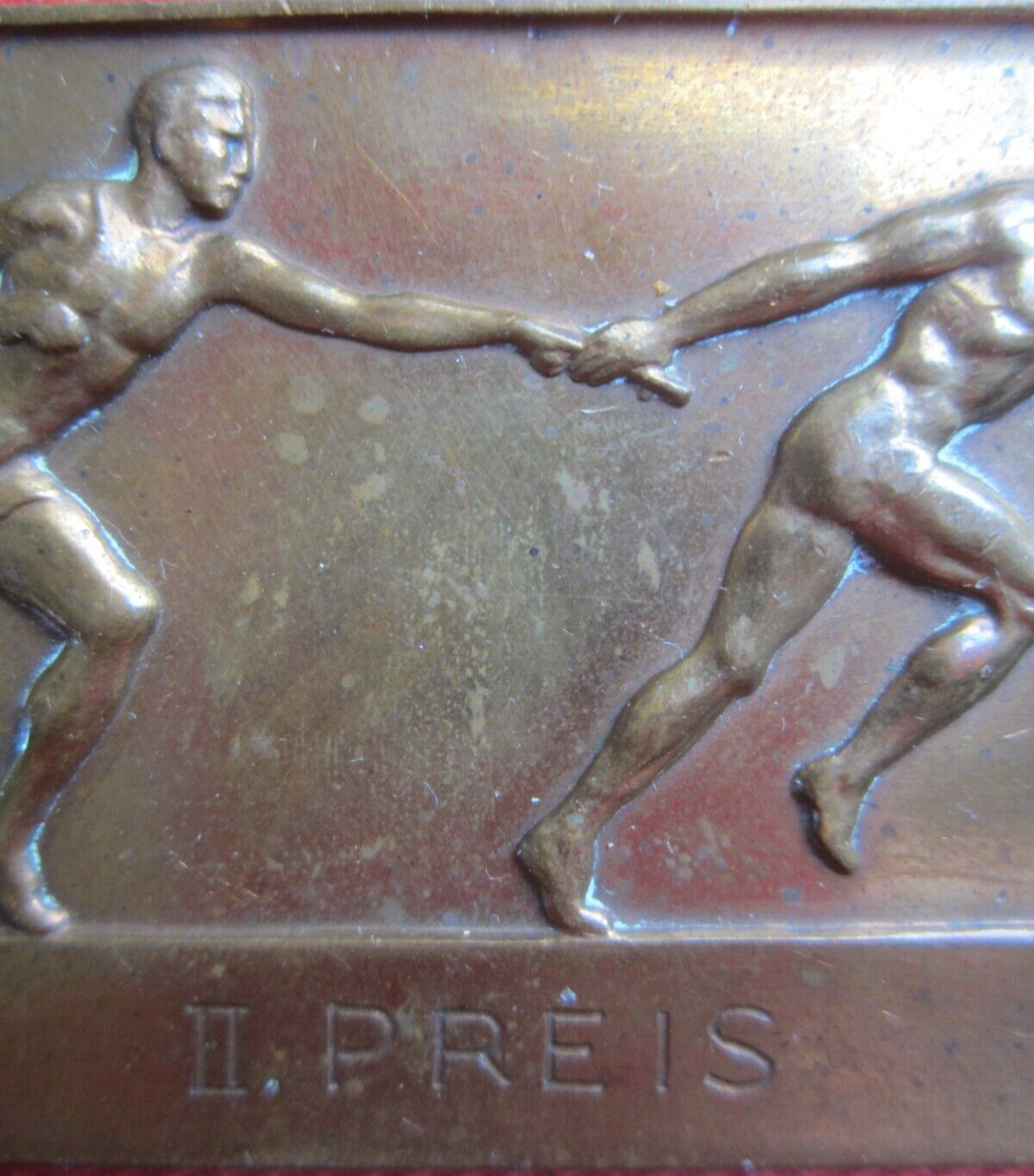 Orig. Medaille Abzeichen Bronze Sport Stapellauf Leichtathletik Hofmann um 1920