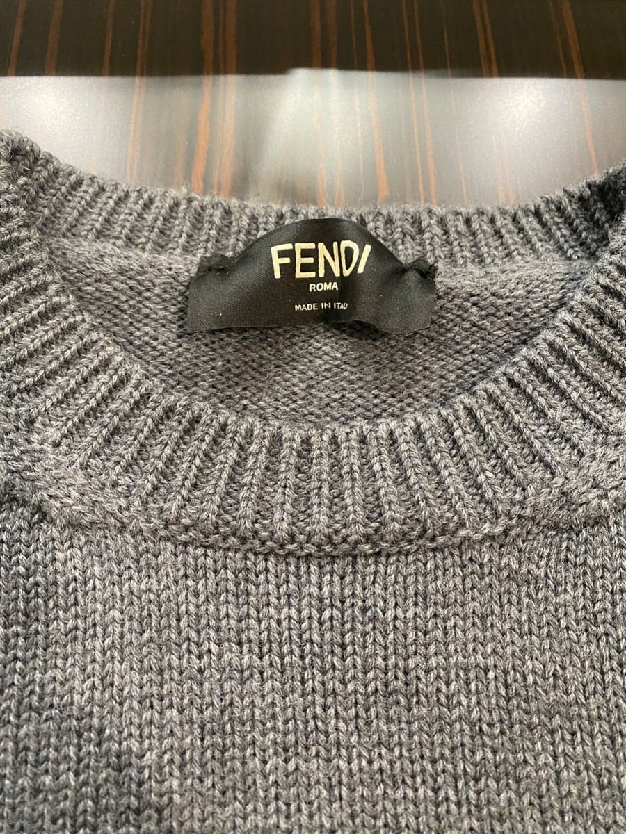 FENDI FF grey sweater size 48 | eBay