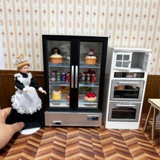 Miniature 1:12 Scale Dollhouse Simulation Refrigerator Freezer Kitchen Accessory