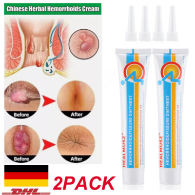 2x Hämorrhoiden Salbe Antibakterielle Hämorrhoidencreme Linderung der Schmerzen