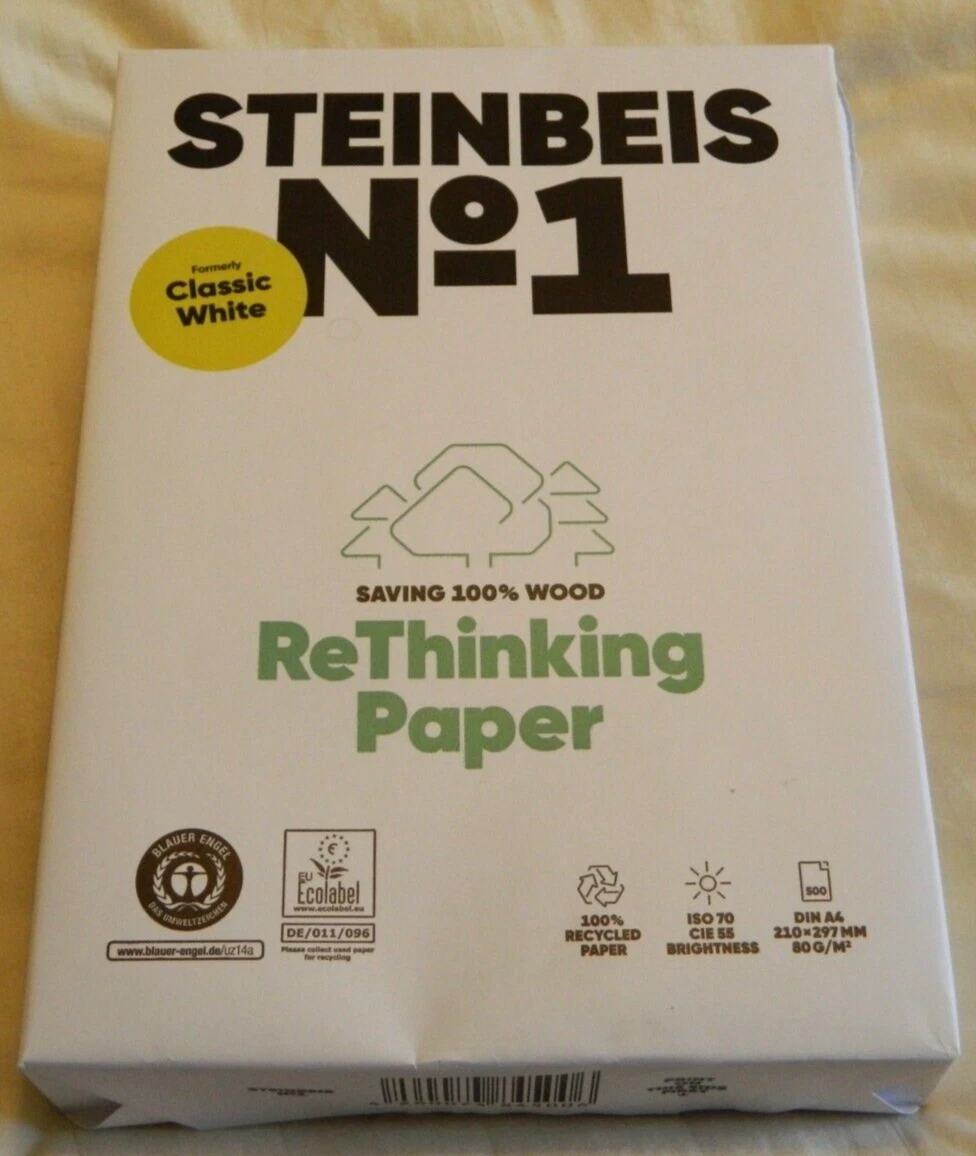 A4 Quality Off White Cream Printer Copier Copy Paper 80 gsm New 100 Recycled