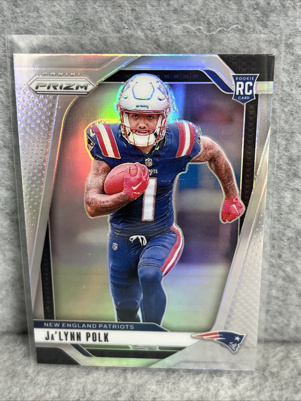 2024 Panini Prizm Ja’Lynn Polk Silver Prizm RC #339 Patriots