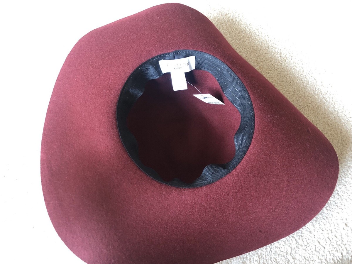 Express Edition Western 100% Wool Cowboy Safari Hat Maroon  display picture 3