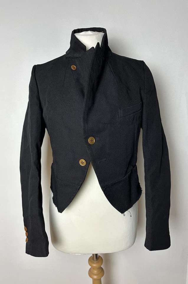 Comme des Garçons Robe des Chambre black cropped jacket - Image 2 of 4