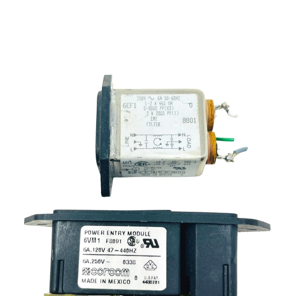 Módulo de entrada de energía surtido de 3 piezas - Corcom y Hopkins Foto 4 de 4