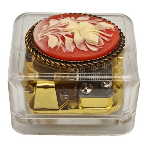 The Swan Lake Music Box Trasparente Funzionante Vintage Twist Look Vittoriano Cabochon - Foto 3 di 10