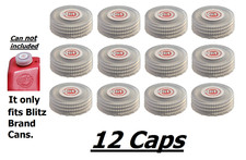 12 BLITZ GAS CAN CAP only fits Blitz Brand Gas Diesel Kerosene Plastic fuel cans