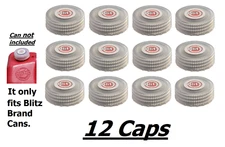 12 BLITZ GAS CAN CAP only fits Blitz Brand Gas Diesel Kerosene Plastic fuel cans