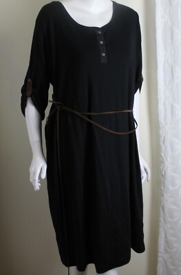 NWT AS IS Ralph Lauren Sz 3X Runs 2X Belted Knit Cotton Western Shirt Dress
