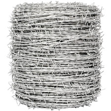 Real Barbed Wire 1320FT, 4 Point Barbed Wire Roll 18 Gauge, Barbed Wire Fence