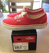 VANS Authentic Red White Sneaker Shoe Laces Men 8.0 Women 9.5