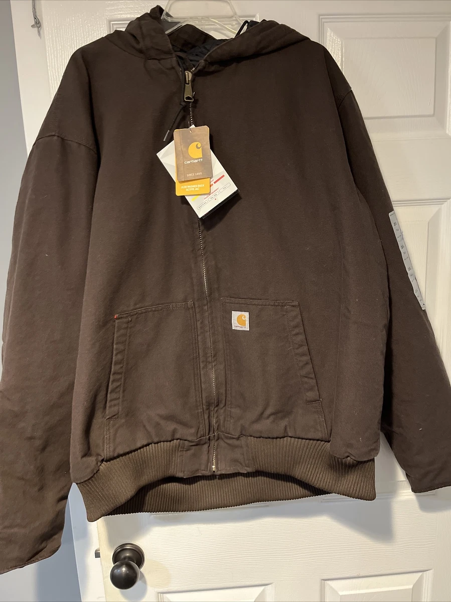 Carhartt Men's Brown Tall Washed Duck Active Jacket