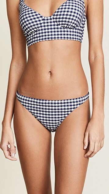 navy gingham bikini