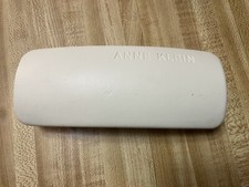 ANNE KLEIN Designer Eyeglasses White Glasses Hard Side Snap Case 6  x2.5  x1.5  
