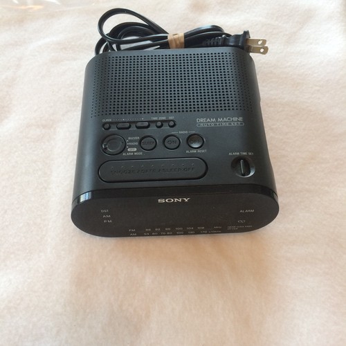 sony icf-c218 clock radio am/fm black