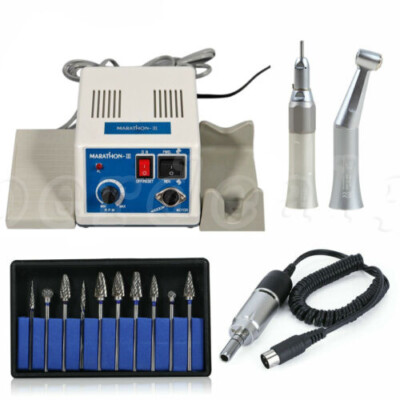 Dental Lab Marathon 35K RPM Micromotor N3 /Straight /Contra Angle Handpiece /Bur