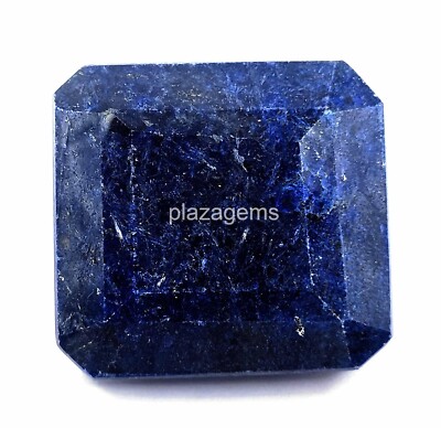 Natural Royal Blue Sapphire EGL Certified 395 Ct Emerald Cut Huge Gemstone 4JUT