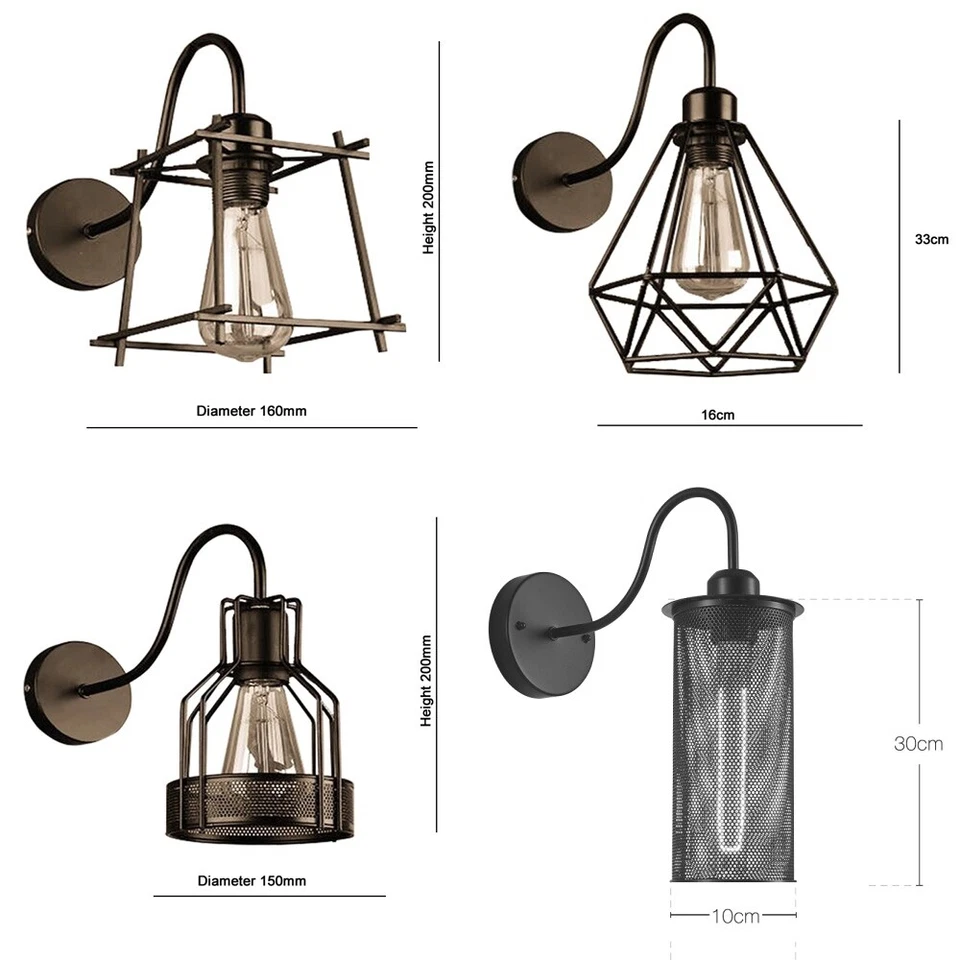  Wall Light Sconce Industrial Retro Indoor Lamp Light Fittings Corridor Bedroom - Picture 15 of 25