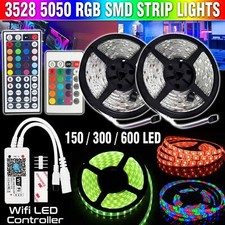 1~10m RGB LED Strip Lights Colour Changing Flexible Tape Lighting Smd5050 Dc12v
