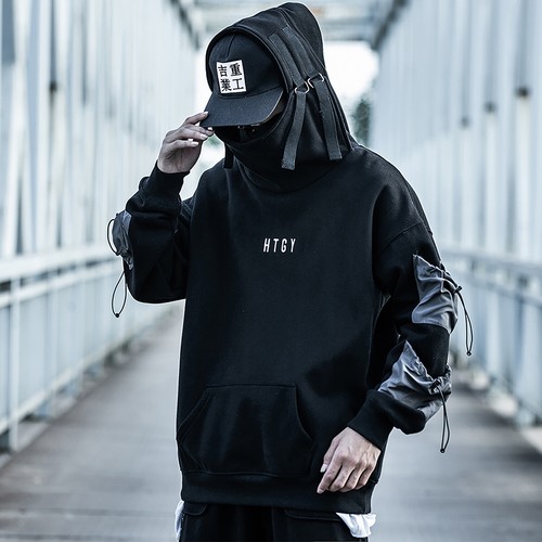Niepce Cyberpunk Techwear Sudadera con Capucha Hombres Ropa de Calle Japonesa Ropa - Imagen 11 de 17