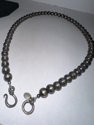 Native American Pearl 18  Necklace, Hook/Loop Closure, SS925