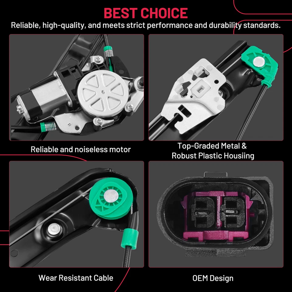 Front Passenger Side Window Regulator w/Motor For BMW E46 320i 323i 325i 328i Foto 2 de 4