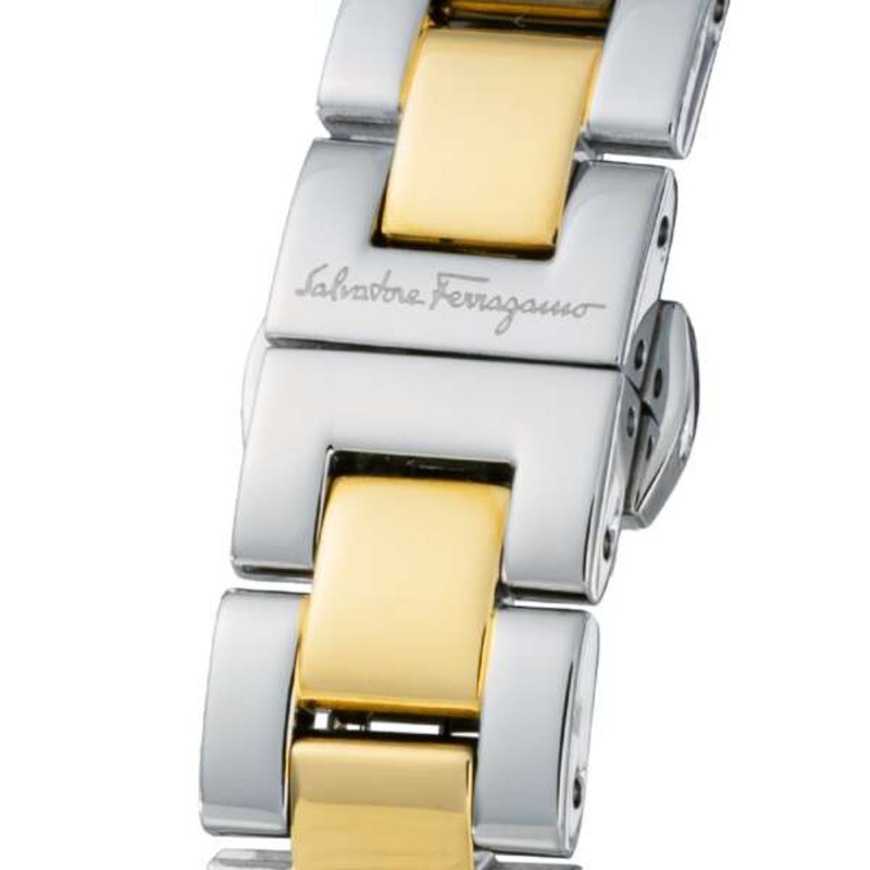 フェラガモ 1898 FF3170014 Ferragamo 1898 Quartz Silver Dial Two-Tone Ladies Watch