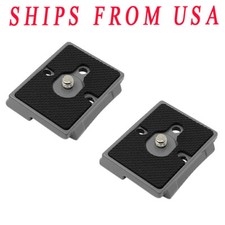 2X QR Quick Release Plate for Manfrotto Tripod 200-PL14 234RC 391RC2 804RC2 Grey