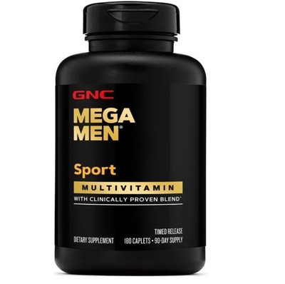 GNC Mega Men Sport Multivitamin 180 Tablets Daily Vitamins Energy Support Men