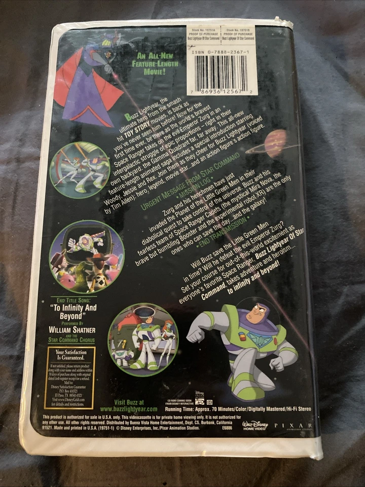 Buzz Lightyear of Star Command: The Adventure Begins 2000 VHS Clamshell Edition - Image 3 of 3
