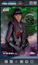 Zam Wesell - Green Epic - Star Wars Card Trader Chrome Sapphire 2025