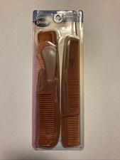 GOODY Lot Of 6 Brown All Purpose Plastic Hair Combs Diff. Sizes New 2000 Y1