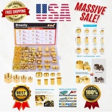 200 PCS Brass Ferrule with Inserts - Versatile for Fluids Connection