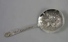 S. KIRK & SON - STERLING SILVER REPOUSSE BERRY SPOON - 5 1/4 inch 30 gm NO MONO