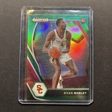 2021 Prizm Draft Picks Evan Mobley Green Prizm Rookie Card