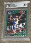 2019-20 Panini Mosaic Got Game? Stephen Curry Signed Green Mosaic BAS BGS USASM