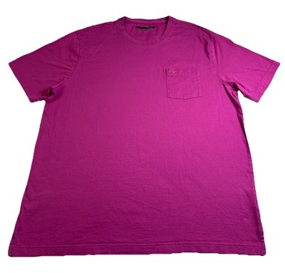 Greg Norman T-Shirt Men XL Purple Short Sleeve Crew Neck Pocket Front Cotton Tee