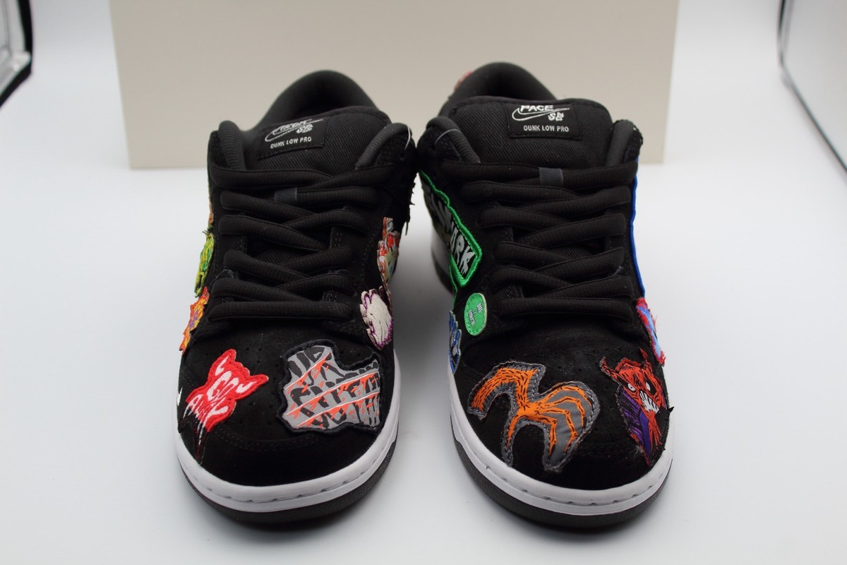 Size 8.5 - Nike SB Dunk Low Pro QS Black/Multicolor/White
