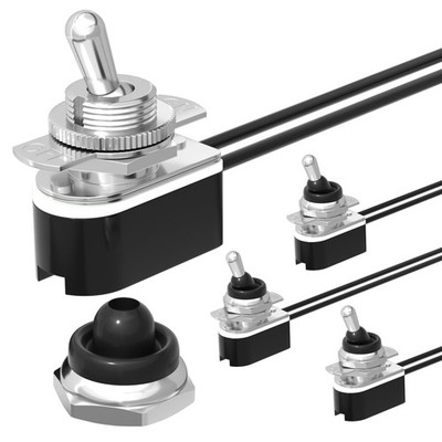 Waterproof Toggle Switch 12V SPST ON Off 10A with Wire Leads 4 Pack