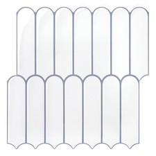 Commomy Thick White 3D Peel & Stick Tile Backsplash 12x12" 10-pcs Durable