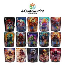 7g Mylar Mixed Pack Bags Smell Proof Airtight Food Zip Seal Foil Pouch 100pcs