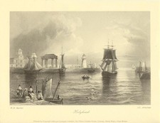 Holyhead, Wales, Collotype Print.