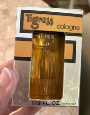 Vintage Faberge Tigress 1/2 oz Cologne Perfume Splash Bottle NOS W/box